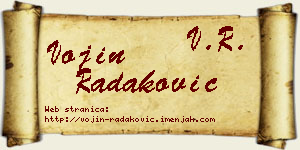 Vojin Radaković vizit kartica
